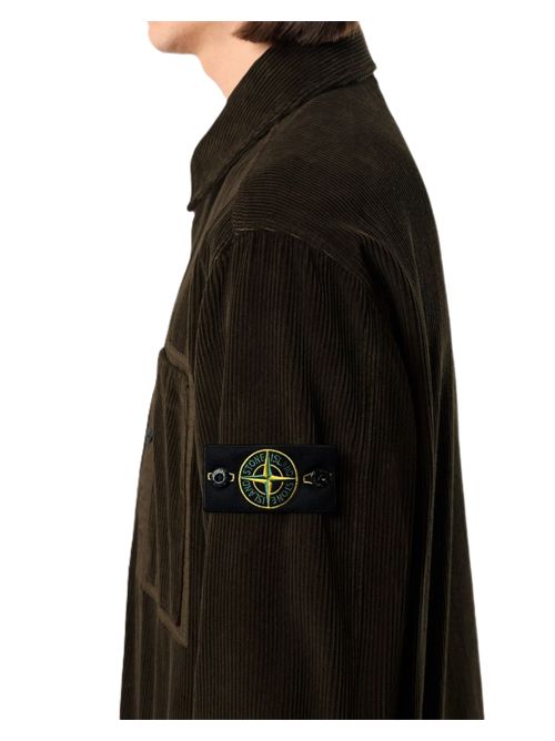Camicia a maniche lunghe con logo Stone Island Stone Island | L2S15 1200016 S0212V0078 COAL GREY